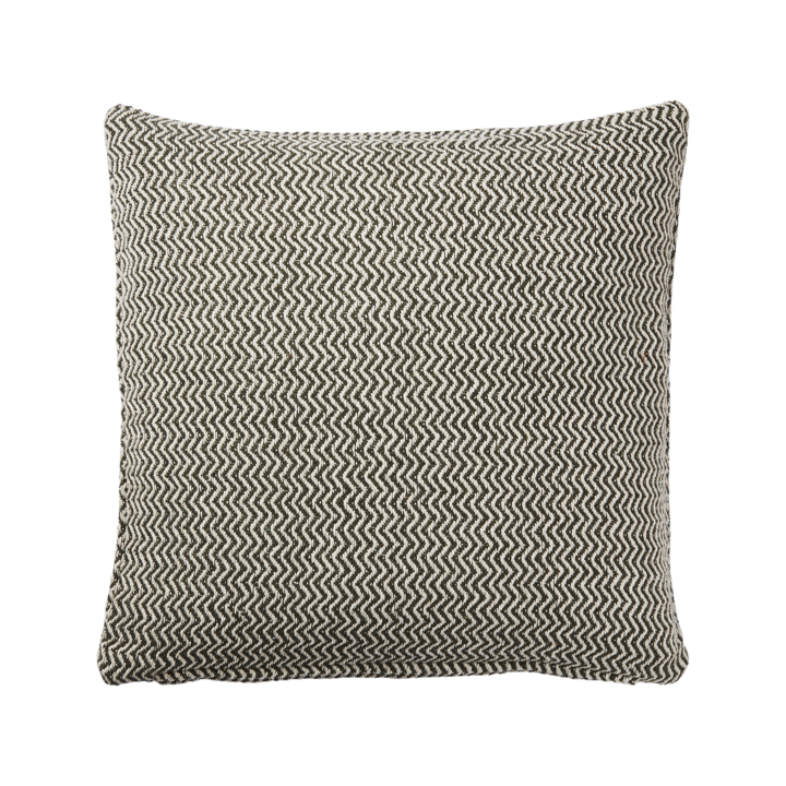 ANNA Cushion cover, Olive green/off white