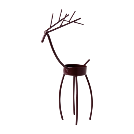 OH DEER Tea light holder S, Burgundy