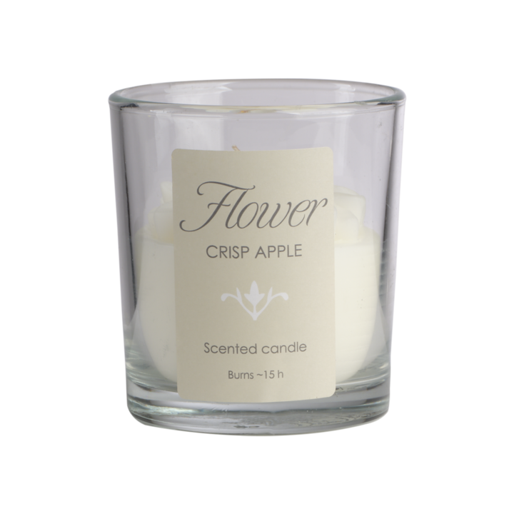 FLOWER Bougies parfumées Crisp apple, Clair/blanc