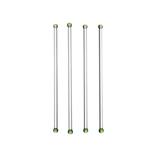 COCKTAIL Drinking rod, 4-pack, Clear/green