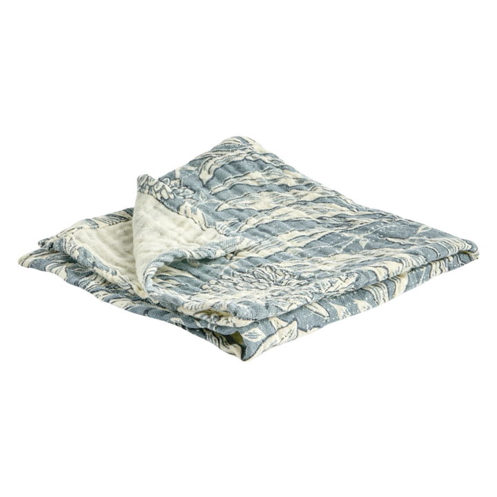 AGNES Serviette de table, Bleu/ivoire