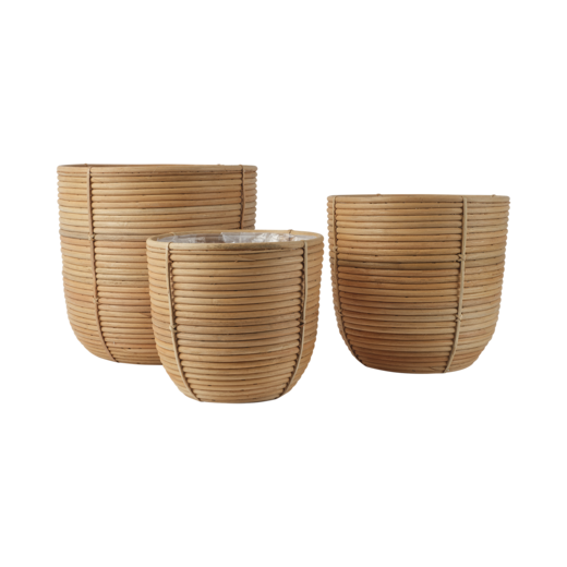 STINA Topf, 3er-Set, Natur