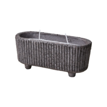 EVENT Pot with indoor candle, Black/brown