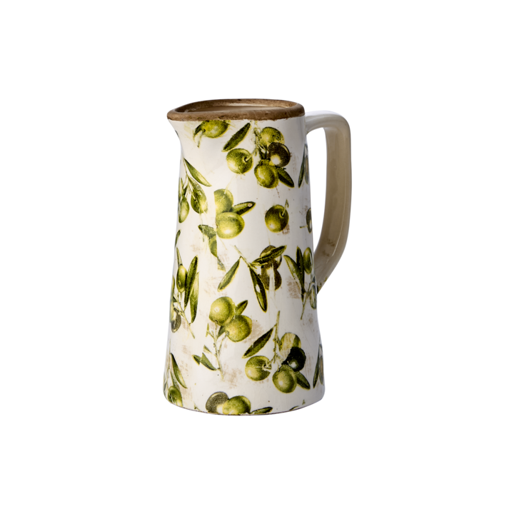 OLIVE Vase, White/green