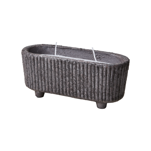 EVENT Pot with indoor candle, Black/brown