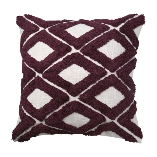 FLORIAN Cushion cover, Burgundy/ivory