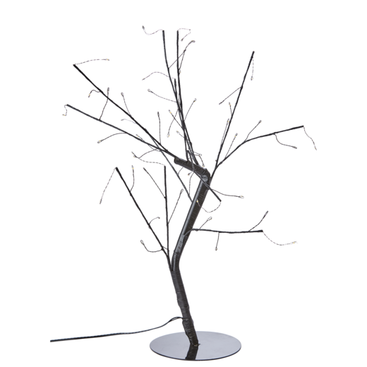 GLOW Tree with light wire, 48 lights, Black