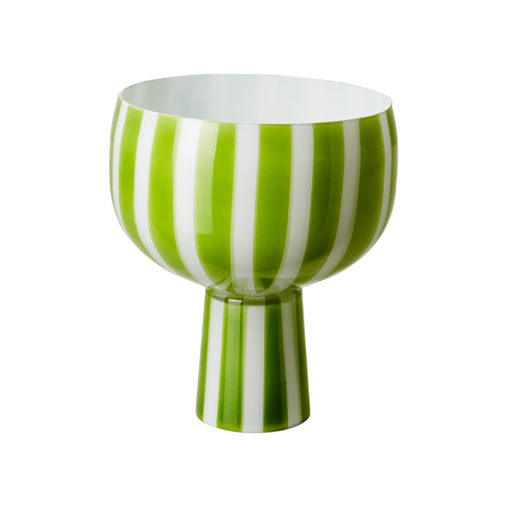 CIRCUS Bowl on foot, Green/white