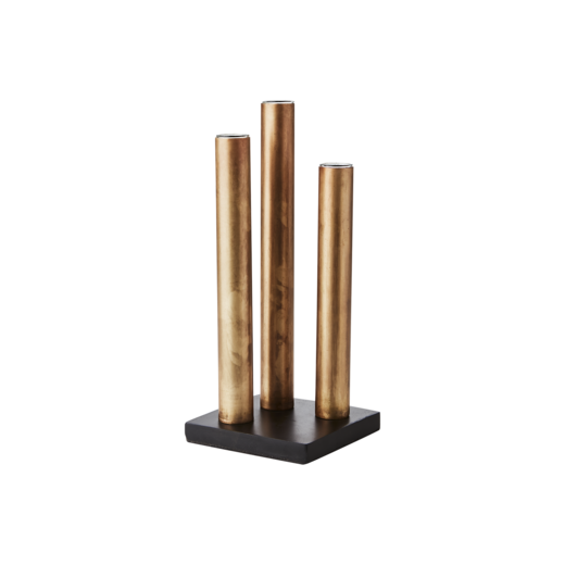 PIPER Candle holder/vase, Copper colour/black