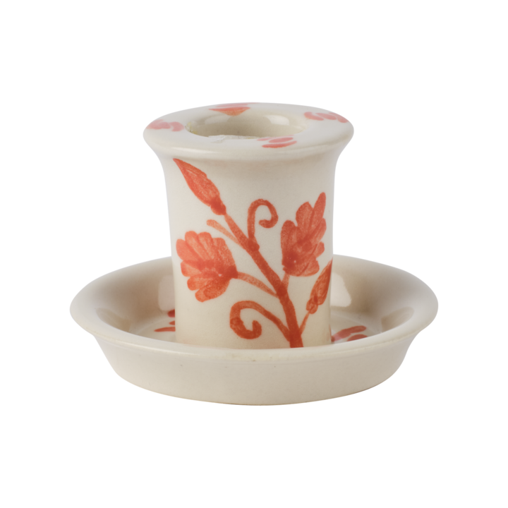 LISETT Candle holder, Off white/apricot