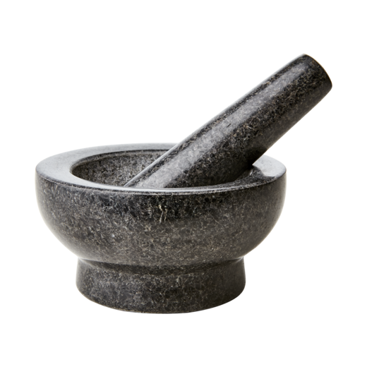 THYME Mortar with pestle, Black
