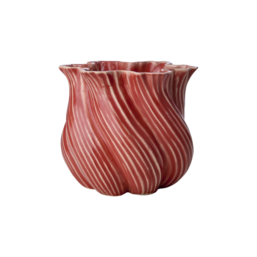 TWIST Vase, Coral red