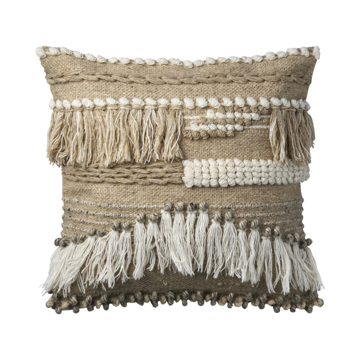 MINNA Funda cojín, Beige/blanco crudo