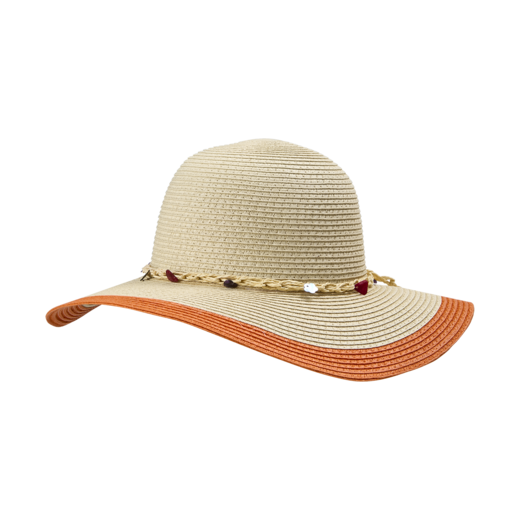 SAN REMO Straw hat, Natural/orange