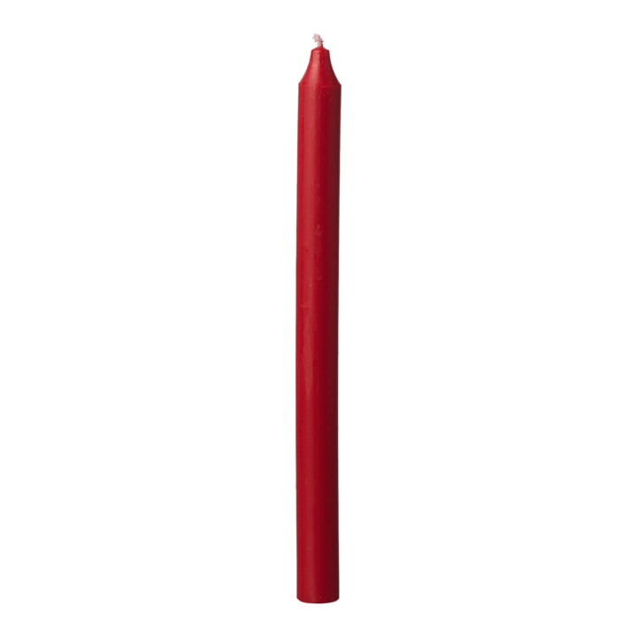 RUSTIC Taper candle, Red