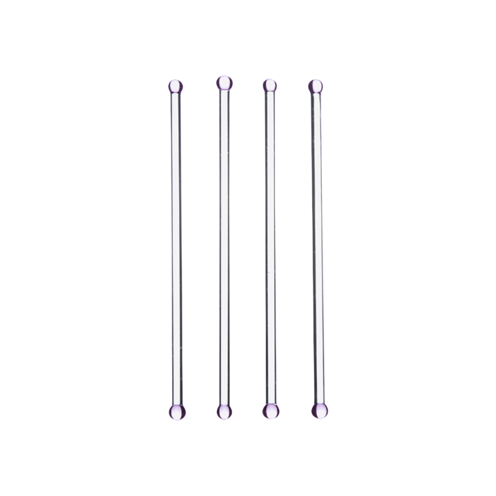 COCKTAIL Drinking rod, 4-pack, Clear/pink