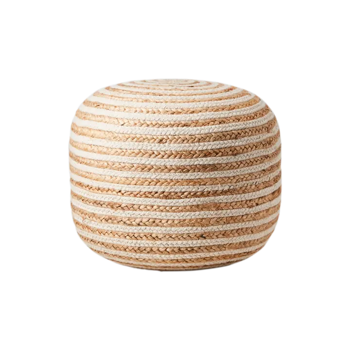 JUNI Pouf, Nature/ivoire